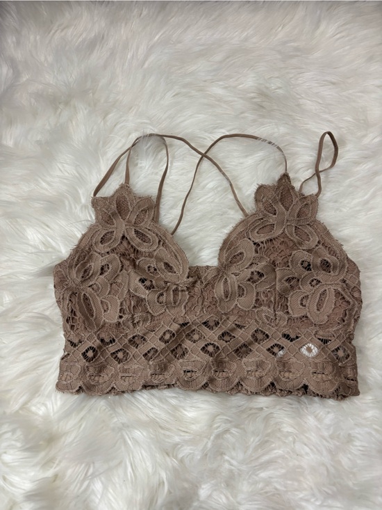 Anemone Tops - Anemone Taupe Floral Lace Bralette Cami
